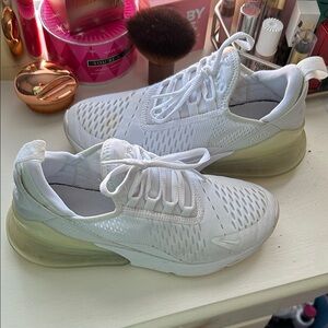 Nike Women's White and Cream Air Max Sneakers